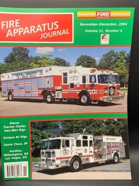 Fire Apparatus Journal Nov December 2004 Vol 21 Number 6 Unique NJ Rigs